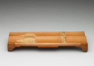 图片[2]-Carved bamboo brush rest with ruyi decoration, Qing dynasty (1644-1911)-China Archive